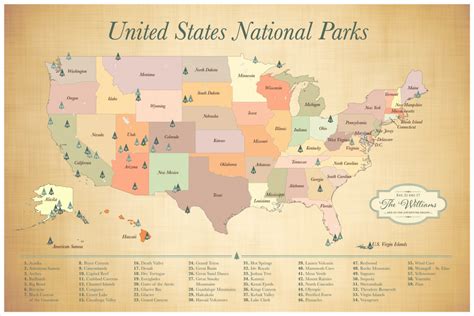 National Park Map Maps With Zone Of Parks In The Intended For ...