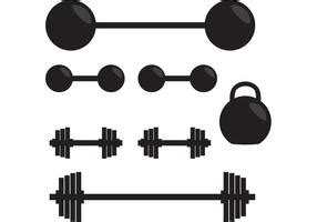 Silhouette of Gym Vector Weights