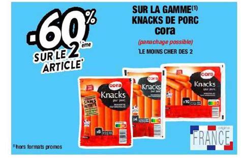 Promo La Gamme Knacks De Porc Cora chez Migros France