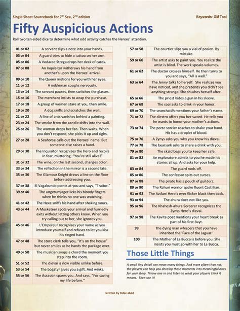 50 Auspicious Actions - Chaosium | Explorer's Society | DriveThruRPG.com