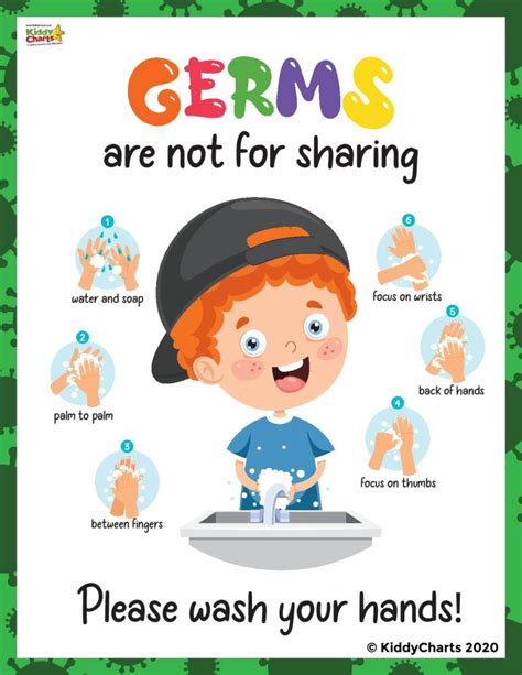 Germ Activity for Kids - Free worksheets - kiddycharts.com