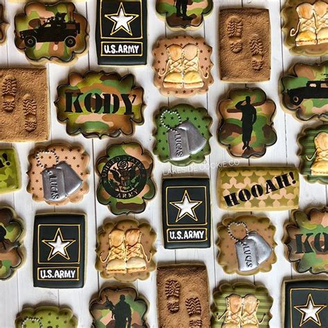 Hooah! #cookies #cookie #armycookies #bootcamp #edibleart #hooah #army #armystrong # ...