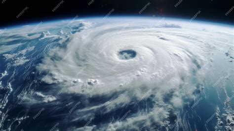 Premium AI Image | Satellite images of a hurricane from a satellite