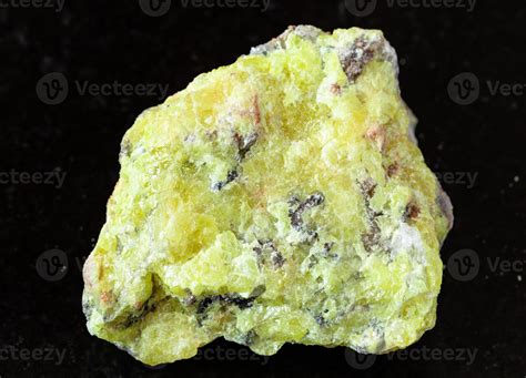 rough native Sulphur Sulfur rock on black 14776438 Stock Photo at Vecteezy