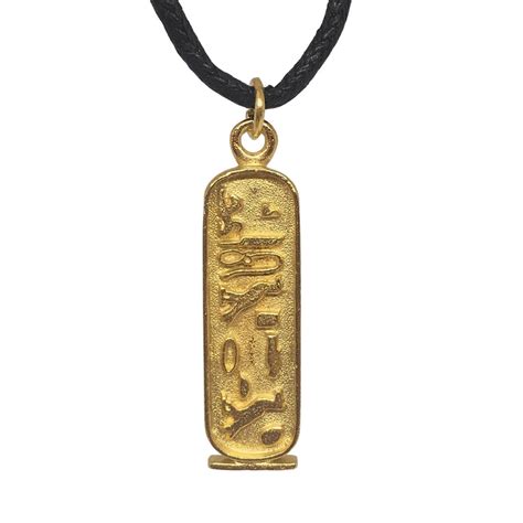 Cleopatra Egyptian Cartouche Hieroglyphs Pendant Necklace Historical C