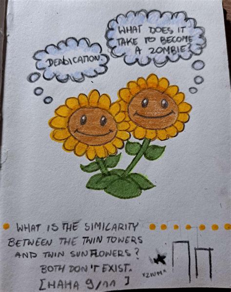 Twin sunflower drawing meme : r/PlantsVSZombies