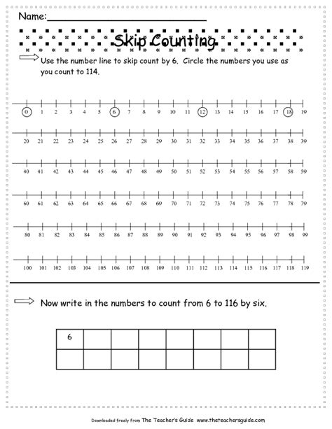 Skip Count by 6 Worksheet for 2nd - 3rd Grade | Lesson Planet