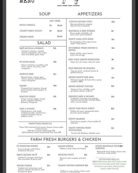 Menu of Craft Kitchen in Southington, CT 06489