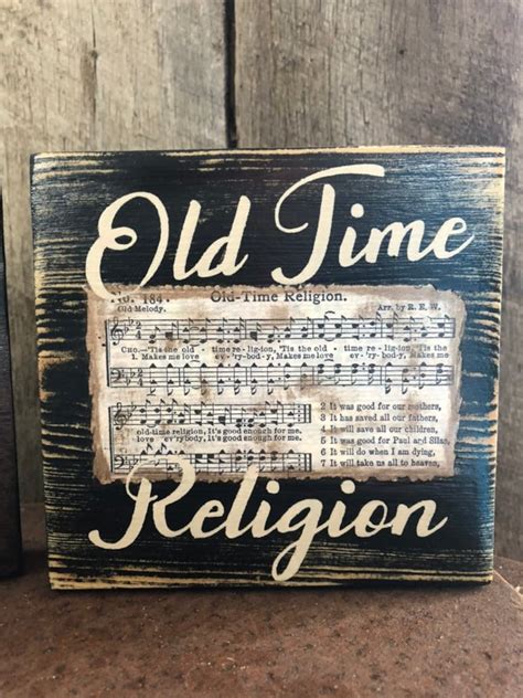 Old Time Religion Hymn Sign Inspirational Art Sheet Music | Etsy