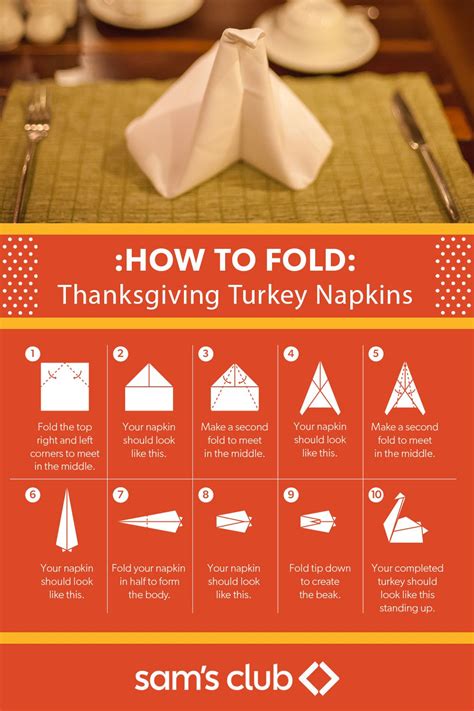 Thanksgiving Napkin Folding Guide | Thanksgiving napkins, Turkey napkins, Turkey napkin fold