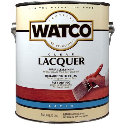 Watco 1 gal. Clear Satin Lacquer Wood Finish (Case of 2)-63231 - The Home Depot
