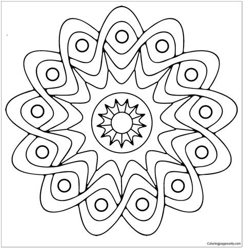 Simple Mandala 9 Coloring Page - Free Printable Coloring Pages