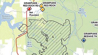 CFA information map of the Grampians fire