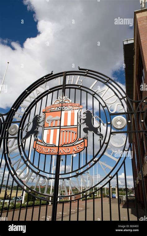 The gates at the Stadium of Light, Sunderland Association Football Club ...