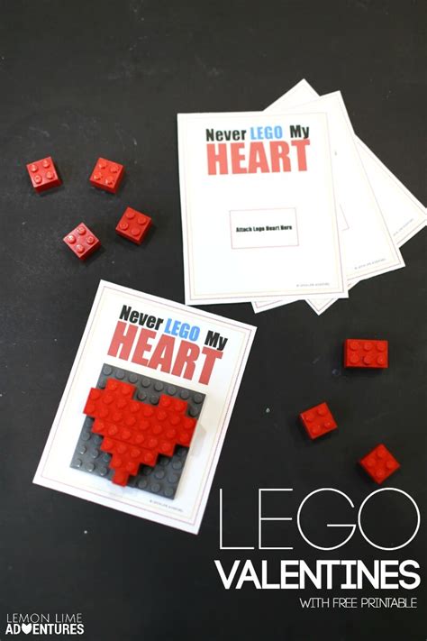 Printable DIY Lego Valentines Day Cards