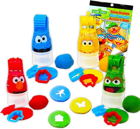 Sesame Street Elmo Party Favor Set for Toddlers Kids ~ 24-Pc Bundle with Clay Dough, Dough ...