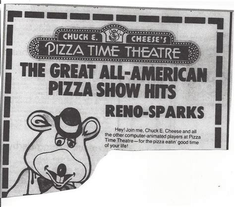 Late 1979 Chuck E. Cheese's Pizza Time Theatre grand opening newspaper ...