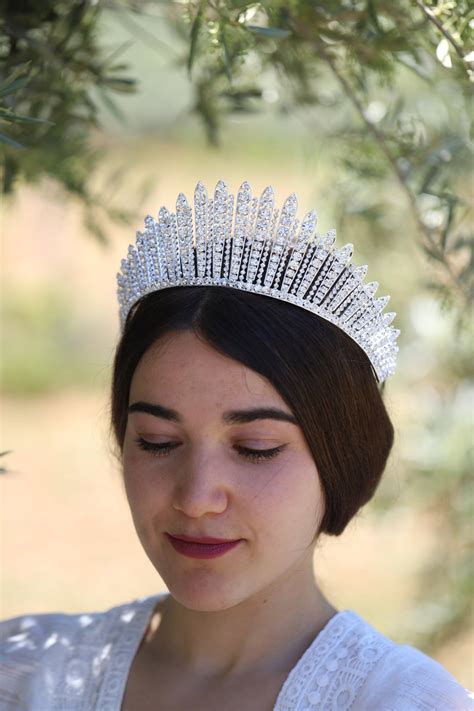 Queen Elizabeth Wedding Crown Replica Swarovski Crystal Royal | Etsy