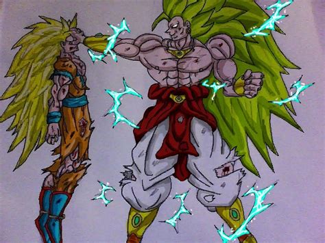 ssj3 goku vs ssj3 broly color by DensetsunoDavide on DeviantArt