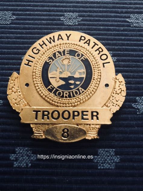 State of Florida Highway Patrol Trooper badge | Placas de policía, Policía, Insignias