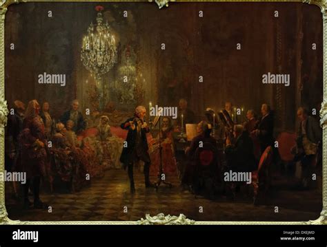 Adolph Menzel - The Flute Concert of Frederick the Great at Sanssouci ...