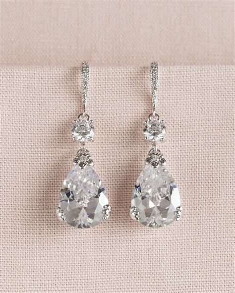 Crystal Bridal Earrings Wedding Earrings Bridal Necklace 2 - Etsy