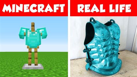 Minecraft Diamond Chestplate In Real Life Minecraft Vs Real Life | Hot Sex Picture