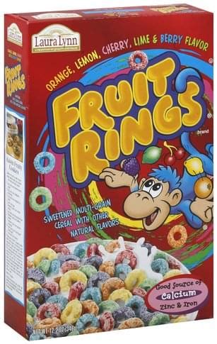 Laura Lynn Fruit Rings Cereal - 12.2 oz, Nutrition Information | Innit