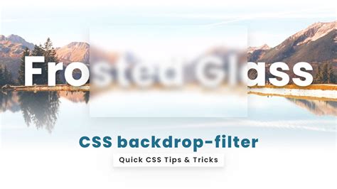 CSS Frosted Glass Effect using Backdrop-filter | CSS Blurred Glass Effect