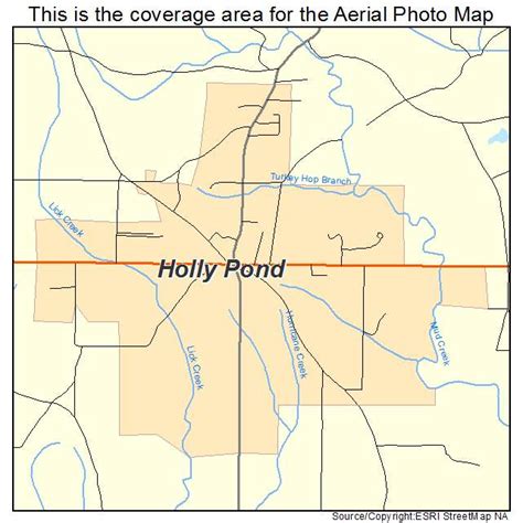 Aerial Photography Map of Holly Pond, AL Alabama