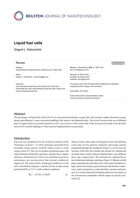 (PDF) Liquid fuel cells