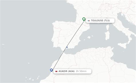 Direct (non-stop) flights from Toulouse to Agadir - schedules ...