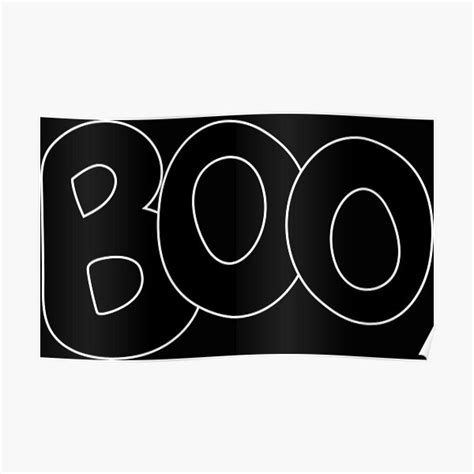 "BOO text art in black bubble letters" Poster for Sale by AngelDawnDesign | Redbubble