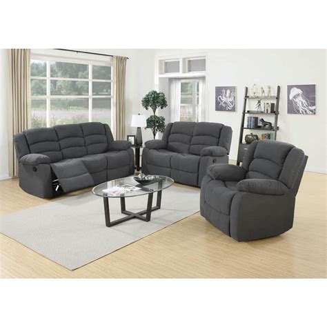 3-Piece Blue Gray Living Room Suite-S6022 - The Home Depot