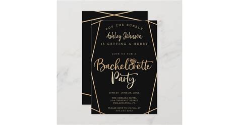 Gold Bachelorette Party Invitations - Itinerary | Zazzle