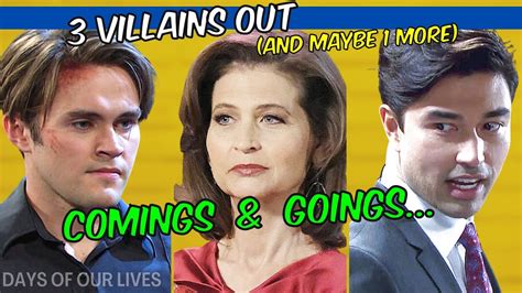 Days of our Lives Comings & Goings | 3 Villains Out (One More to Go!) #dool - YouTube