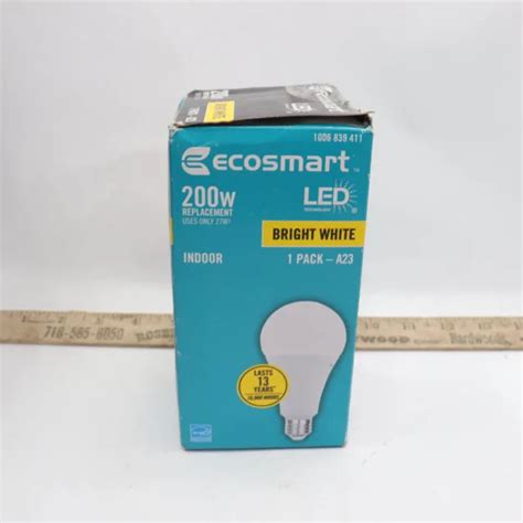 ECOSMART A23 ENERGY Star Dimmable LED Light Bulb Bright White 200W ...