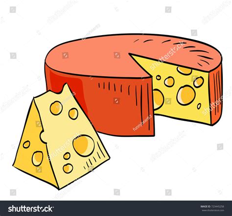 Big Piece Cheese Cartoon Image Artistic Stock Vector (Royalty Free) 723445258 | Shutterstock