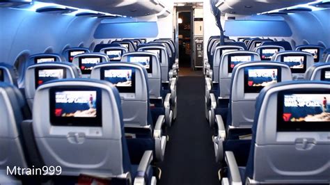 Delta A319 cabin (Comfort+) - YouTube