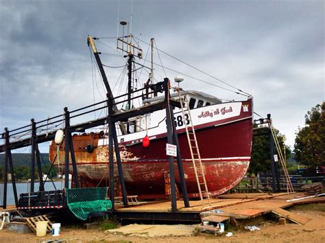 Fishing Boat in Dry Dock | Fishing boats, Boat, Photography