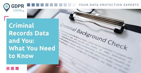 Criminal Records Data - GDPR Local