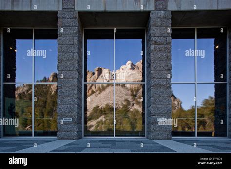 USA, South Dakota, Mount Rushmore National Monument reflected in ...