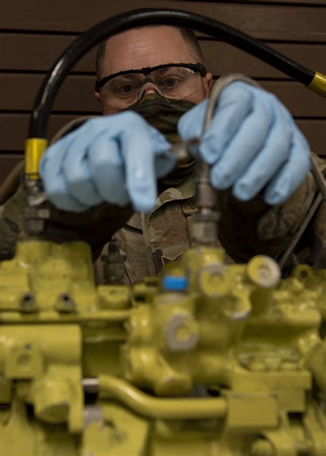 DVIDS - Images - 4th CMS hydraulics Airmen design, use apparatus to test stabilator actuators ...