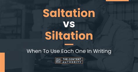 Saltation vs Siltation: When To Use Each One In Writing