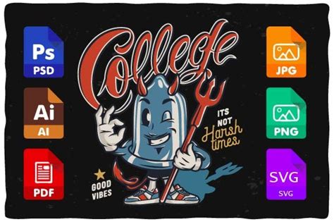 College T-shirt Design Graphic by typodesigner · Creative Fabrica