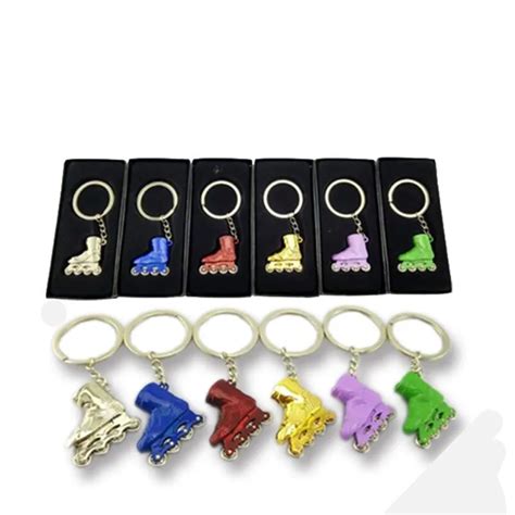 Inline Skates Key Chain for Skating Accessories with Wheel Rotating ...