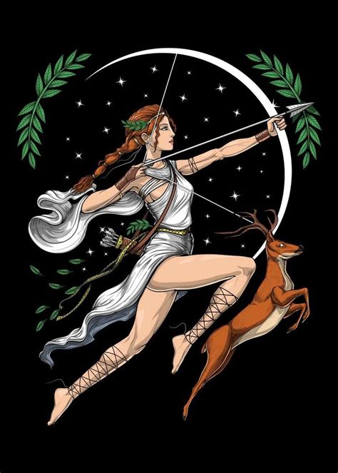 'Greek Goddess Artemis' Poster, picture, metal print, paint by ...