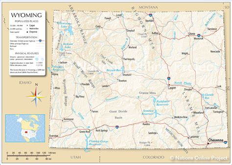 Large Detailed Tourist Map Of Wyoming With Cities And Towns Wyoming ...