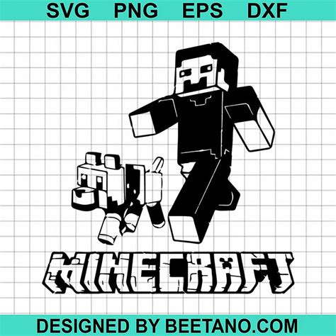 Minecraft Characters SVG, Minecraft Steve SVG, Game SVG