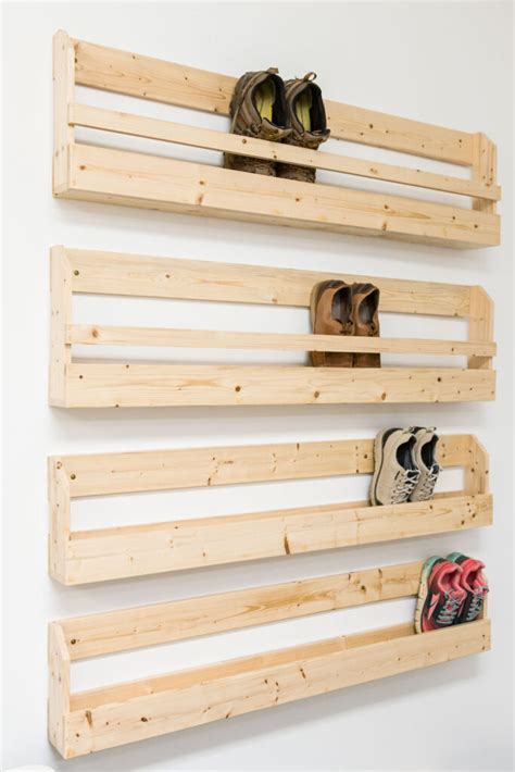 DIY Wooden Shoe Rack – Wall Mounted - Kippi at Home